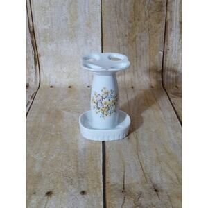 Vintage Japan Floral Toothbrush Holder Shabby Bathroom Decor (4b)